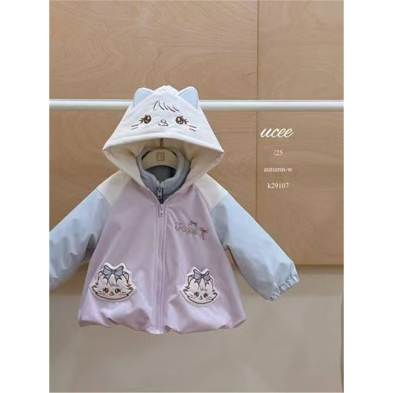 【童趣】釉兮·25冬~女童宝宝可爱超萌卡通三合一冲锋衣外套K29107