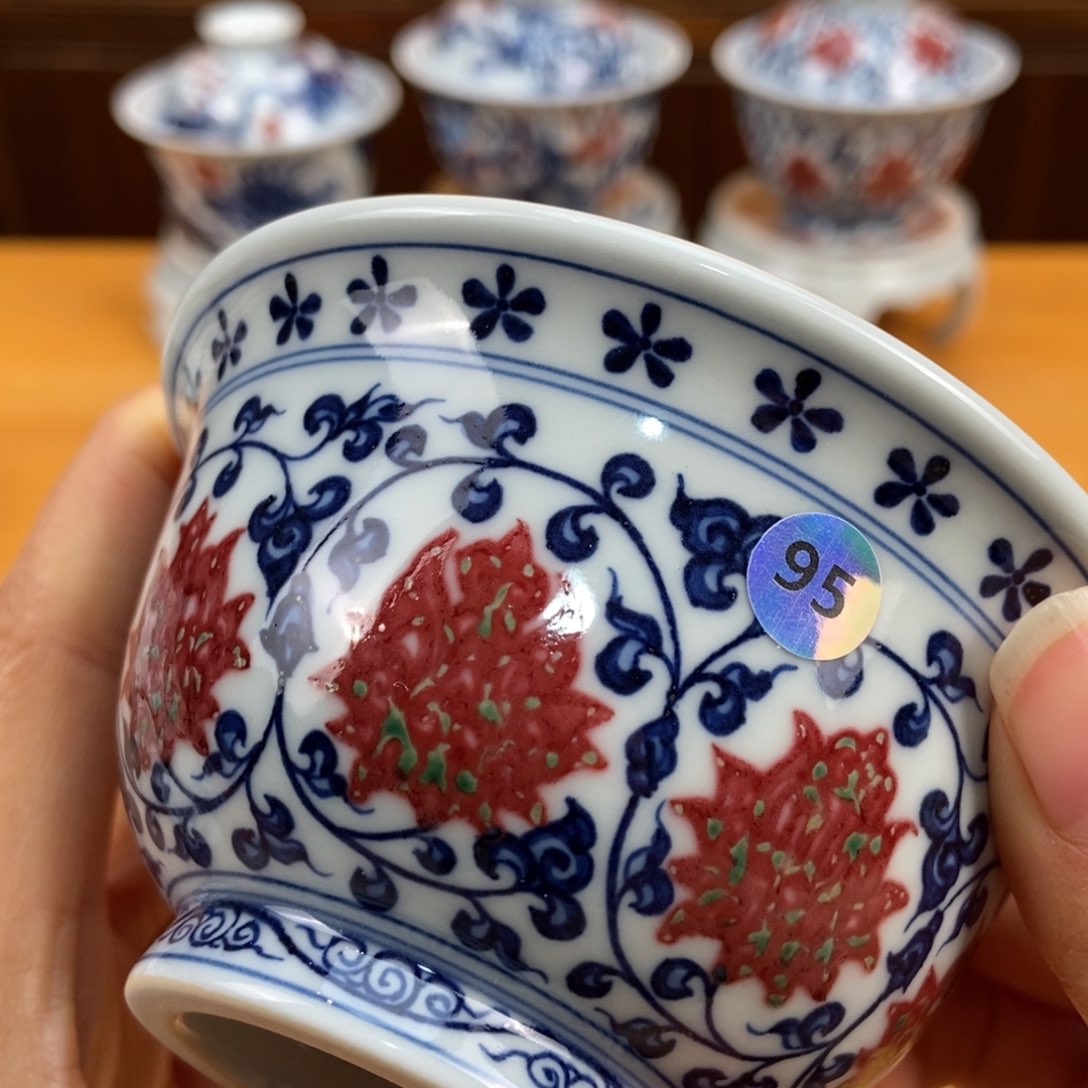 手绘现代茶具非古董扮***料