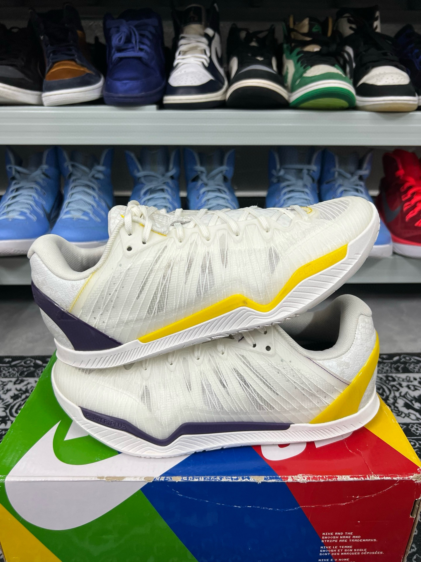 99新 maje 42.5码/player1puls mvp鸳鸯篮球鞋/二手正品