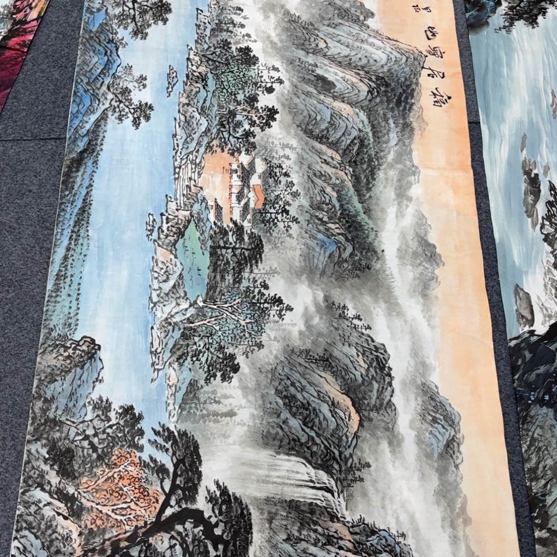 国画山水手绘作品