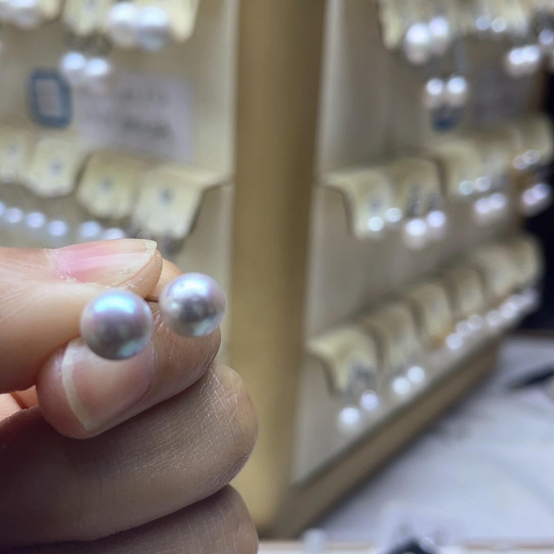 耳饰银S925镶嵌海水珍珠