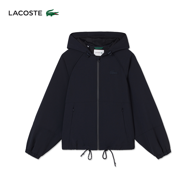 LACOSTE法国鳄鱼女装24冬季流舒适运动连帽拉链外套|BF7441