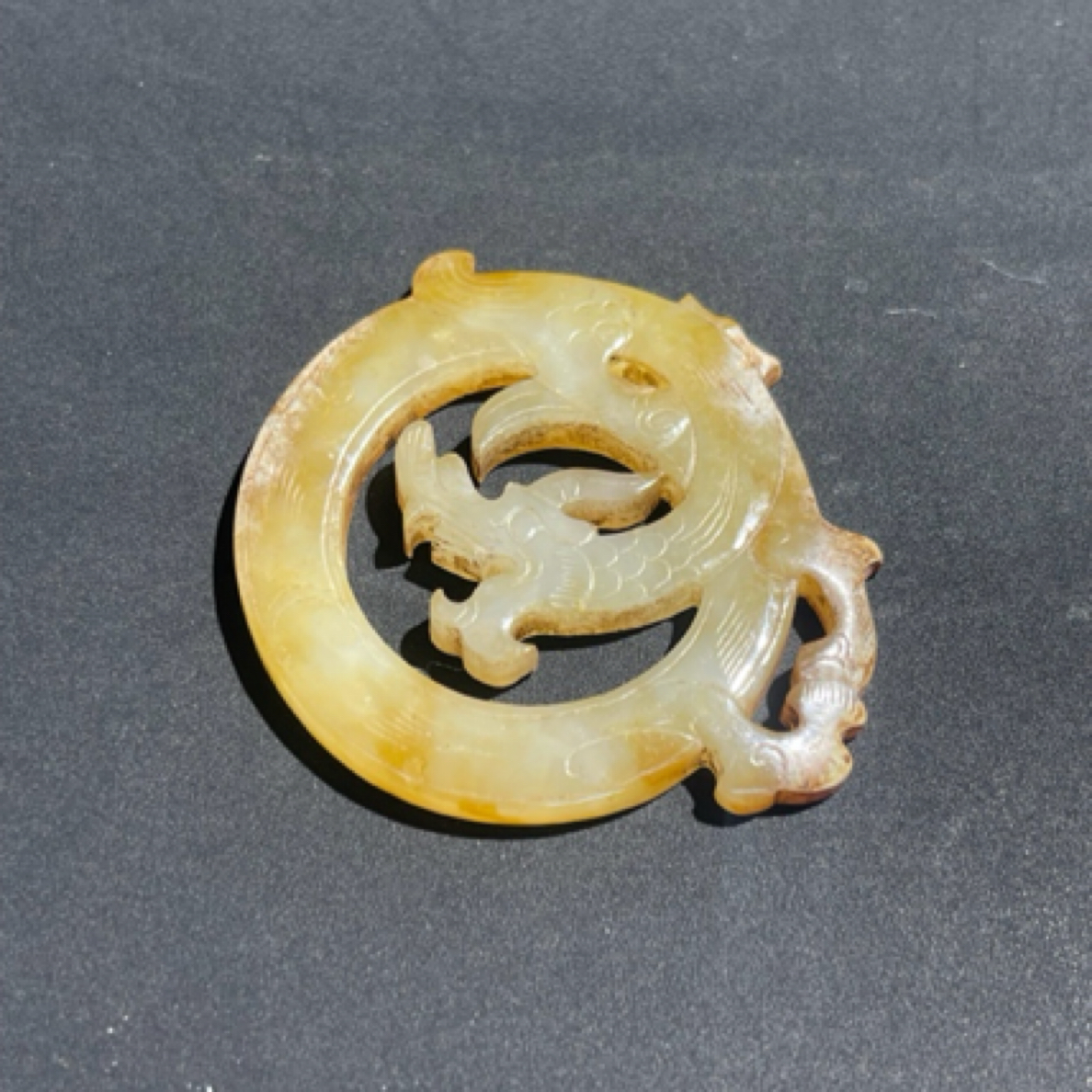 和田玉/龙形/环佩/挂件0000001