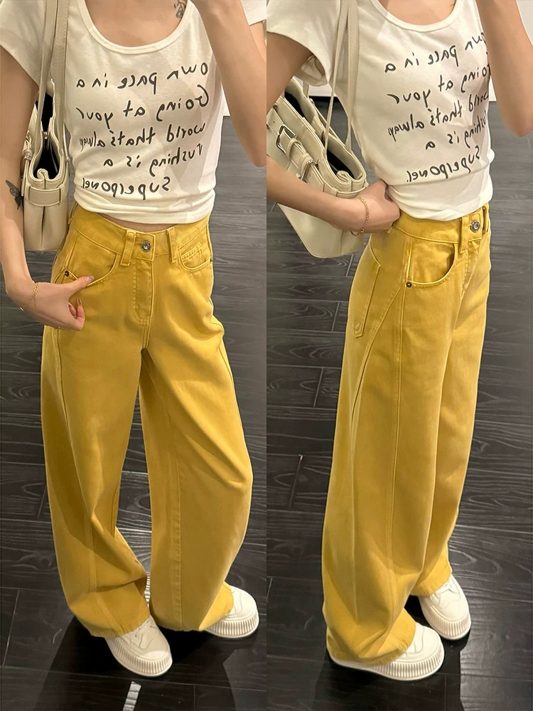 阔腿裤显瘦休闲牛仔裤新款时尚外穿垂感宽松拖地裤89251