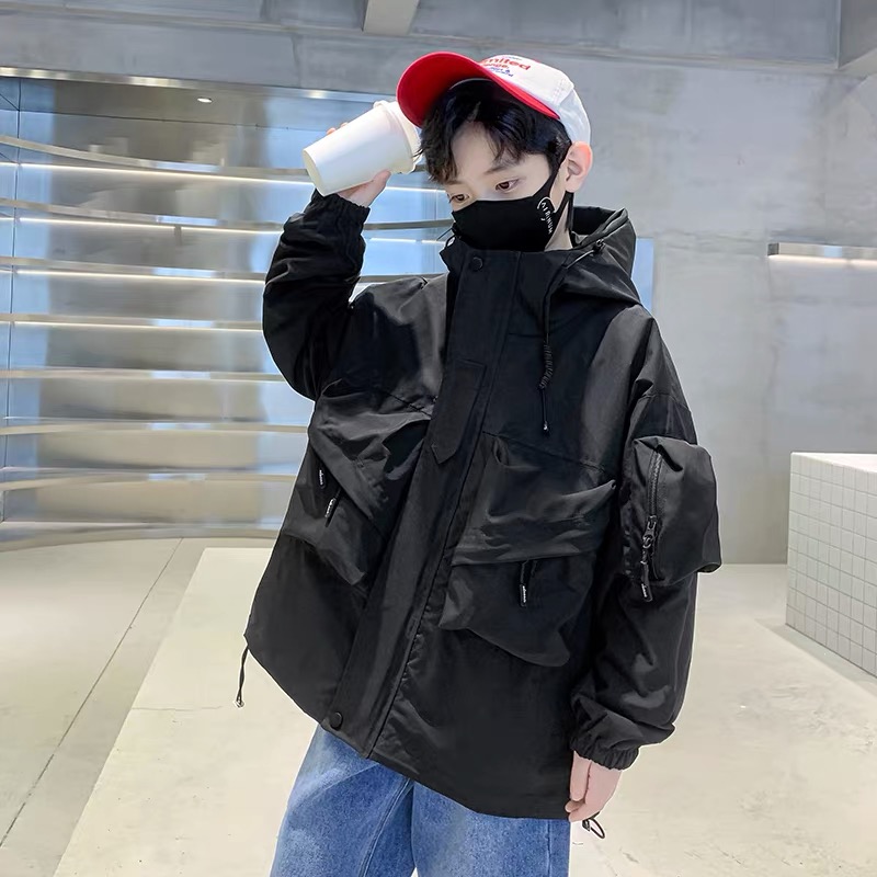 478 设计潮版工装口袋冲锋衣