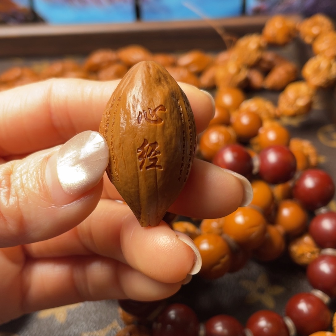 啥***不橄榄核手串原皮心经单籽