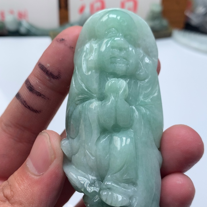 翡翠未镶嵌颈饰保真天然a货翡翠