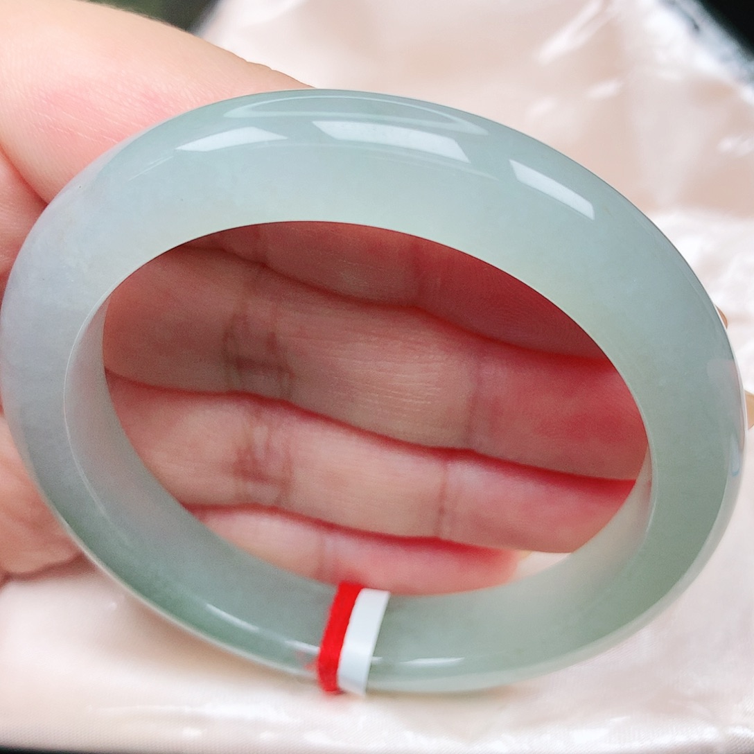 未镶嵌手镯翡翠7冰晴绿冰透