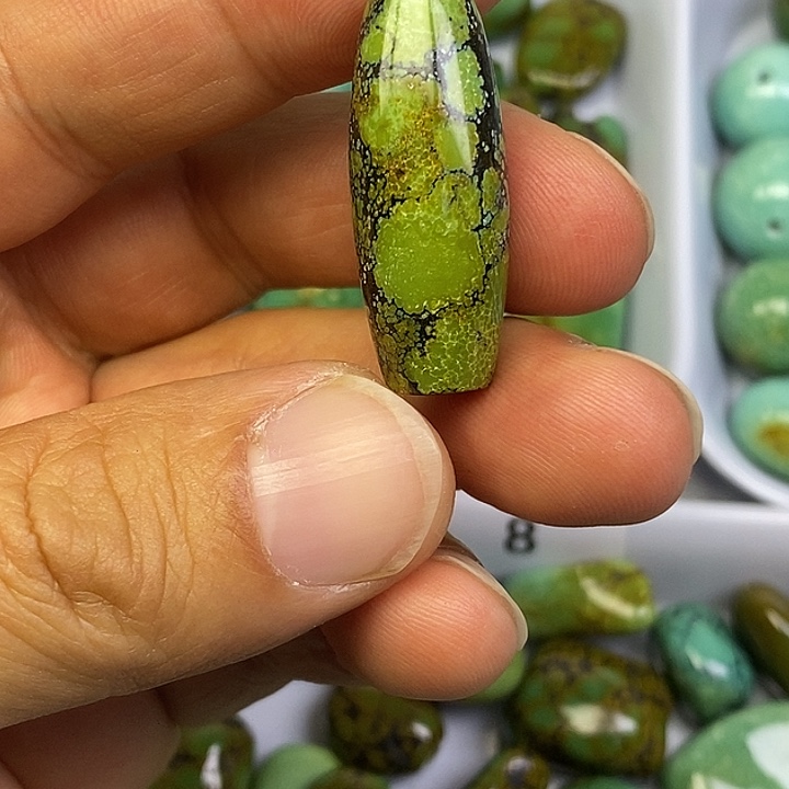 未镶嵌高瓷绿桶珠