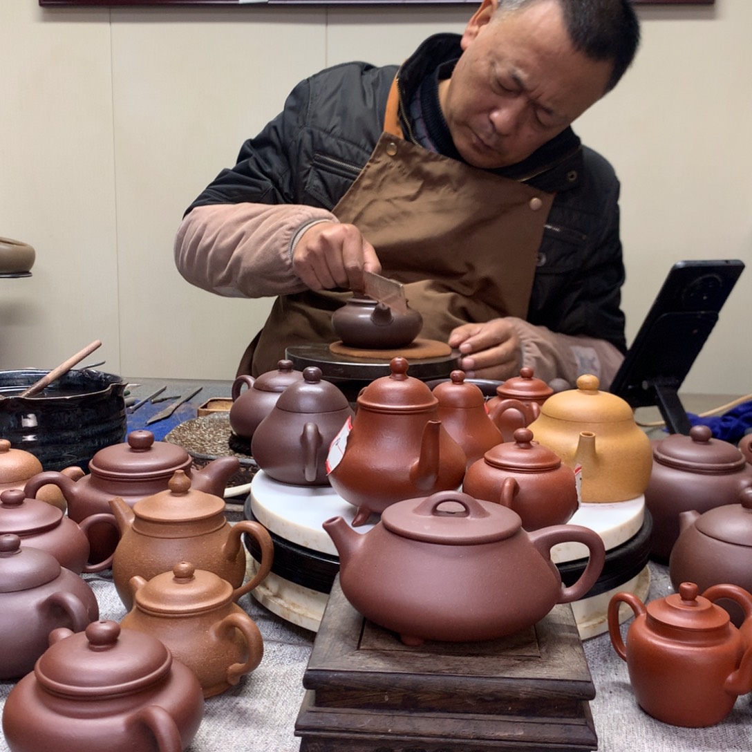 紫泥茶壶哲瓢150 C半手工制作