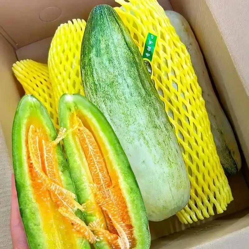 海南翡翠羊角蜜瓜整箱装4公斤装包邮到家甜瓜