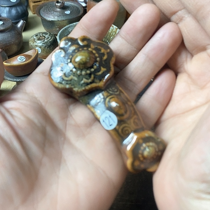 杯手工粗陶、柴烧茶器