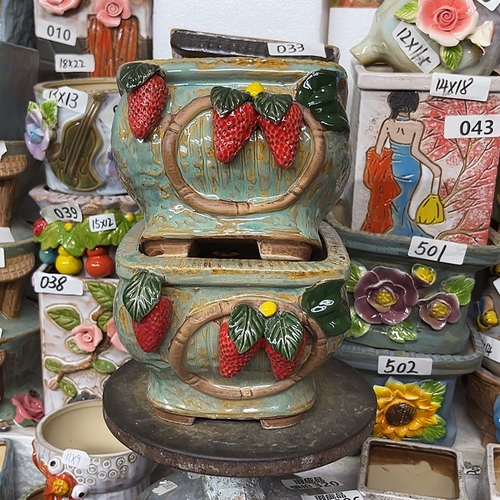 粗陶材质多肉花盆