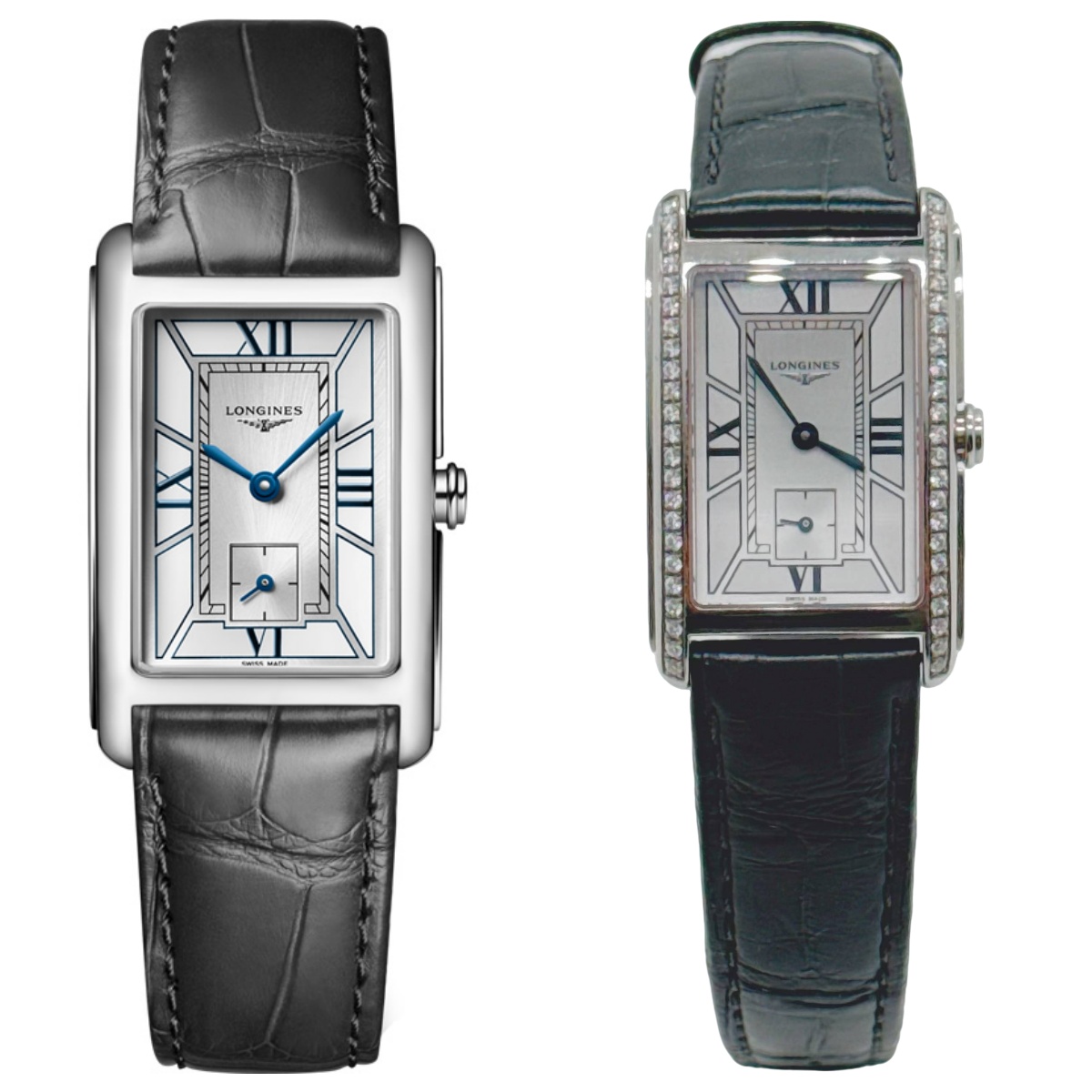 99新 Longines/浪琴 黛绰维纳大版/石英/白盘罗马/表径23.3-37mm