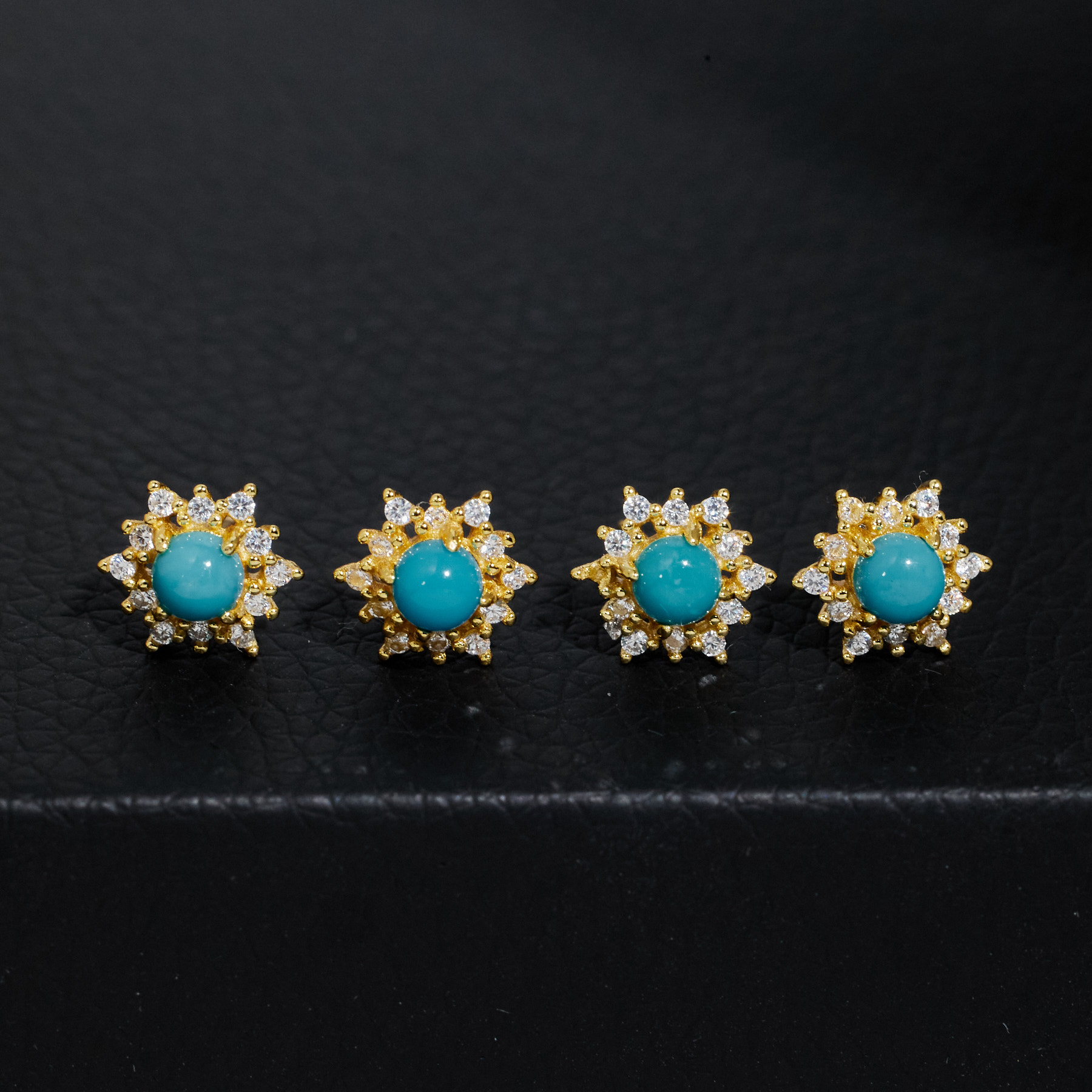 绿松石耳饰未镶嵌多样性发@@N1642