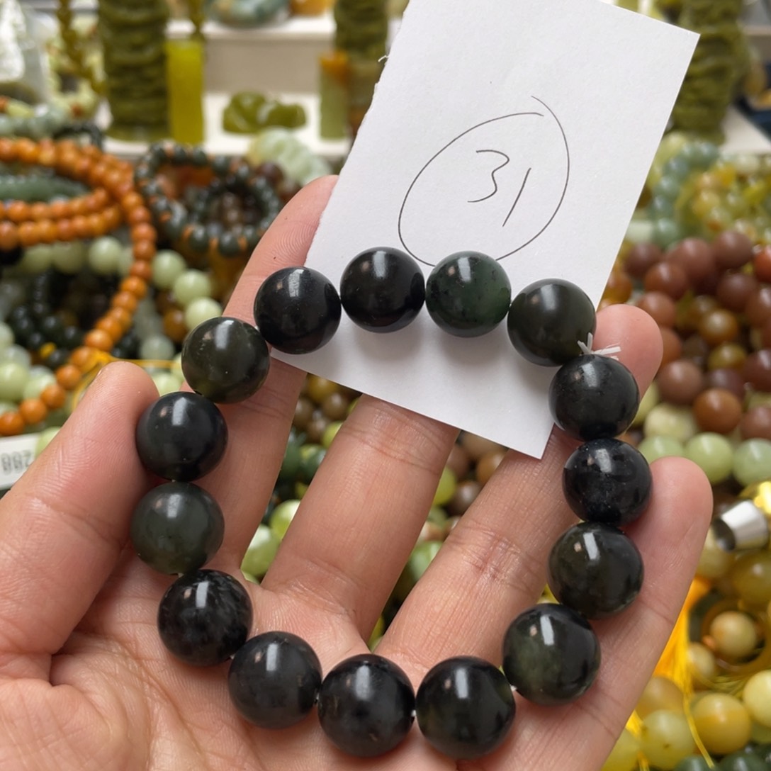 蛇纹石玉手链未镶嵌