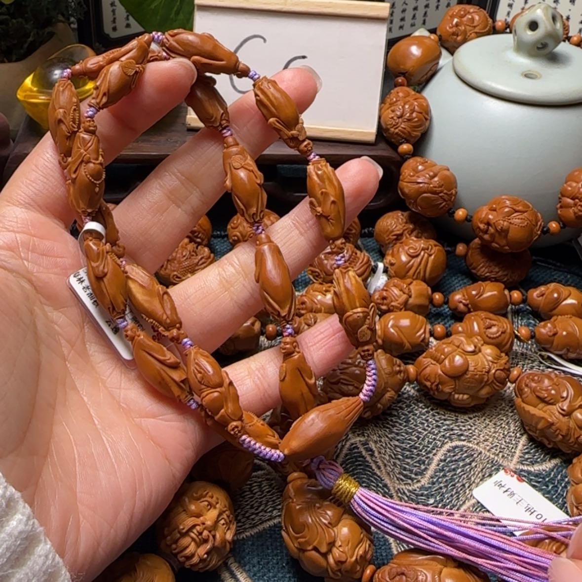 【闪购商品】橄榄核把件十八小弥勒