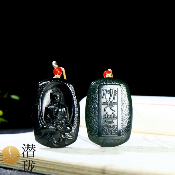 【潜珑珺】by-0811和田玉大日如来吊坠46mm多样性拍一发一