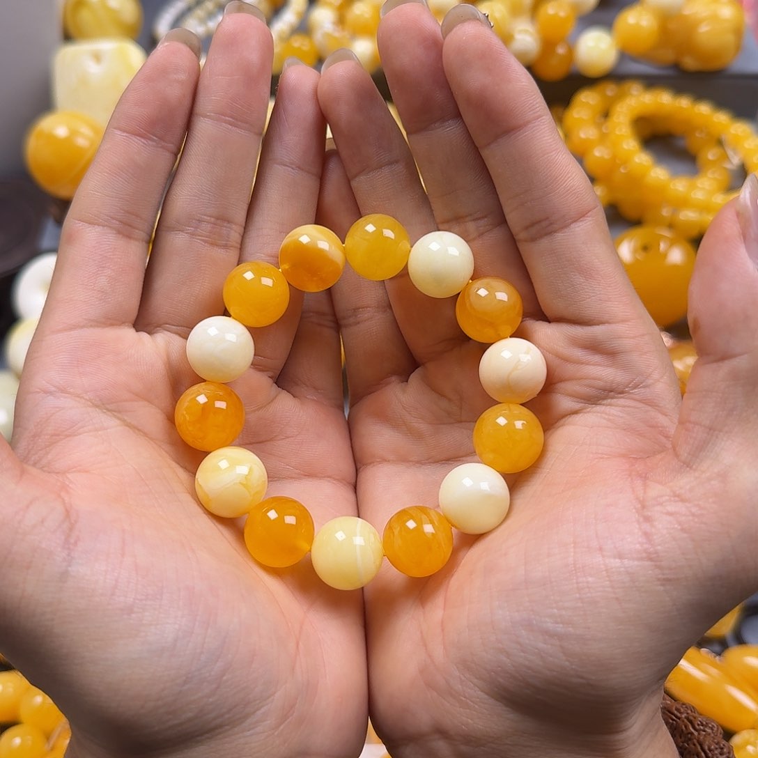 琥珀珠宝奇石未镶嵌15mm