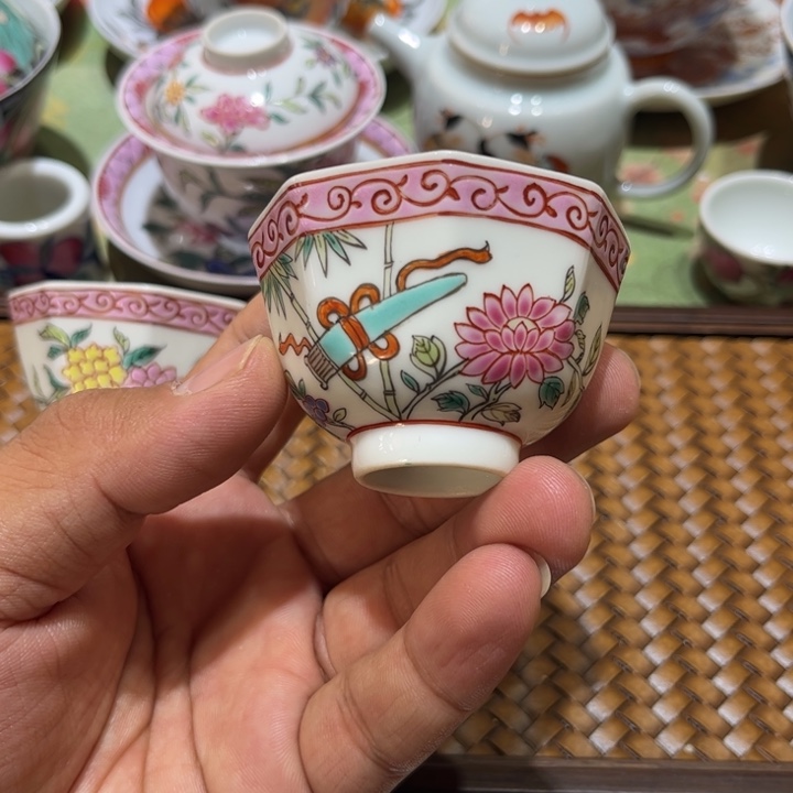 纯手绘精品盖碗杯