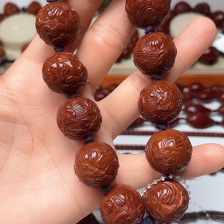 橄榄核手串大*?山水风景