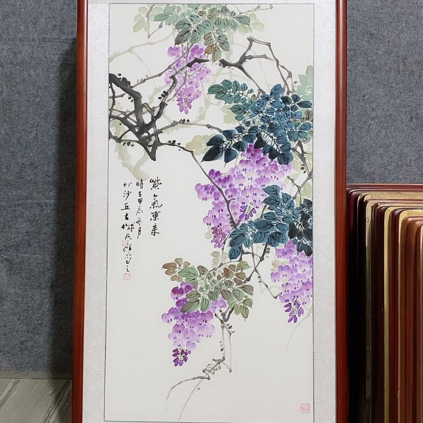 【闪购商品】国画书画作品带框125×65