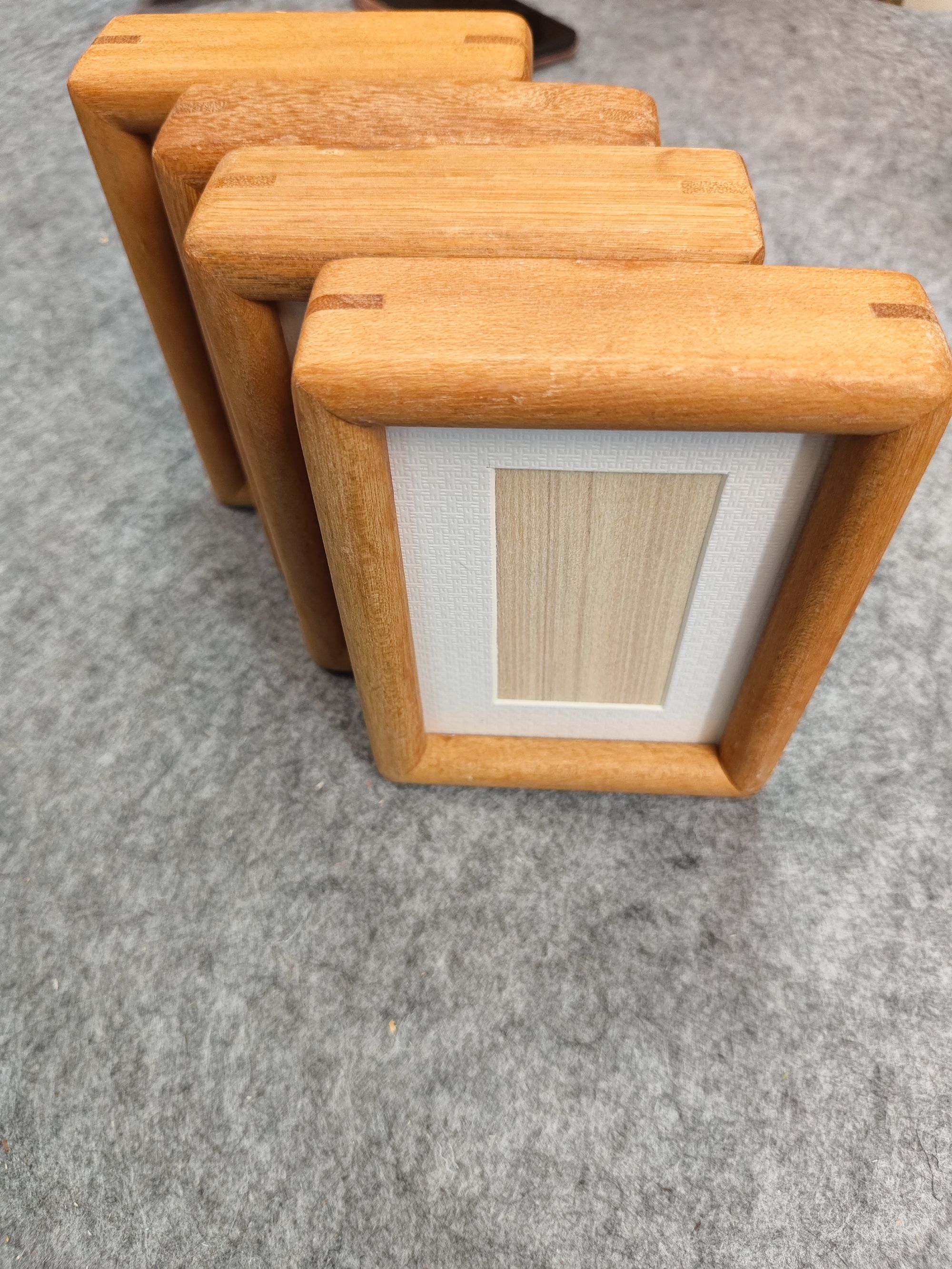 【4个装】5寸12*8cm金丝柚木实木榫卯可挂可摆相框画框