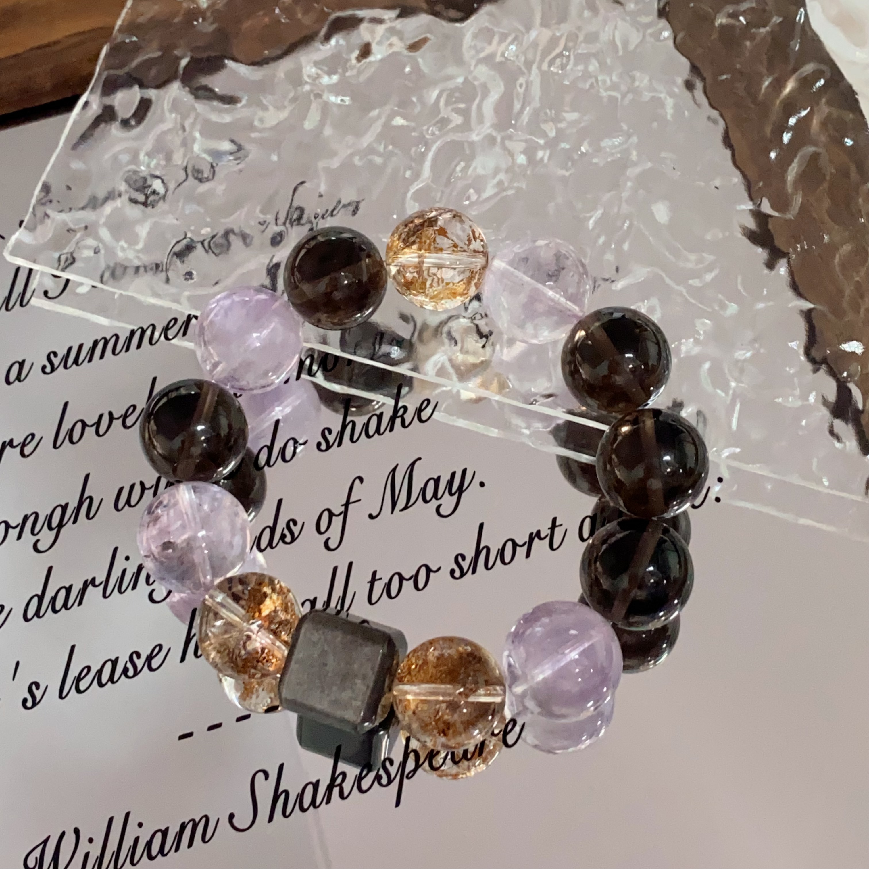 （拍2单）紫水茶水简约女款送礼时尚手串原创设计ZDYSJ00526