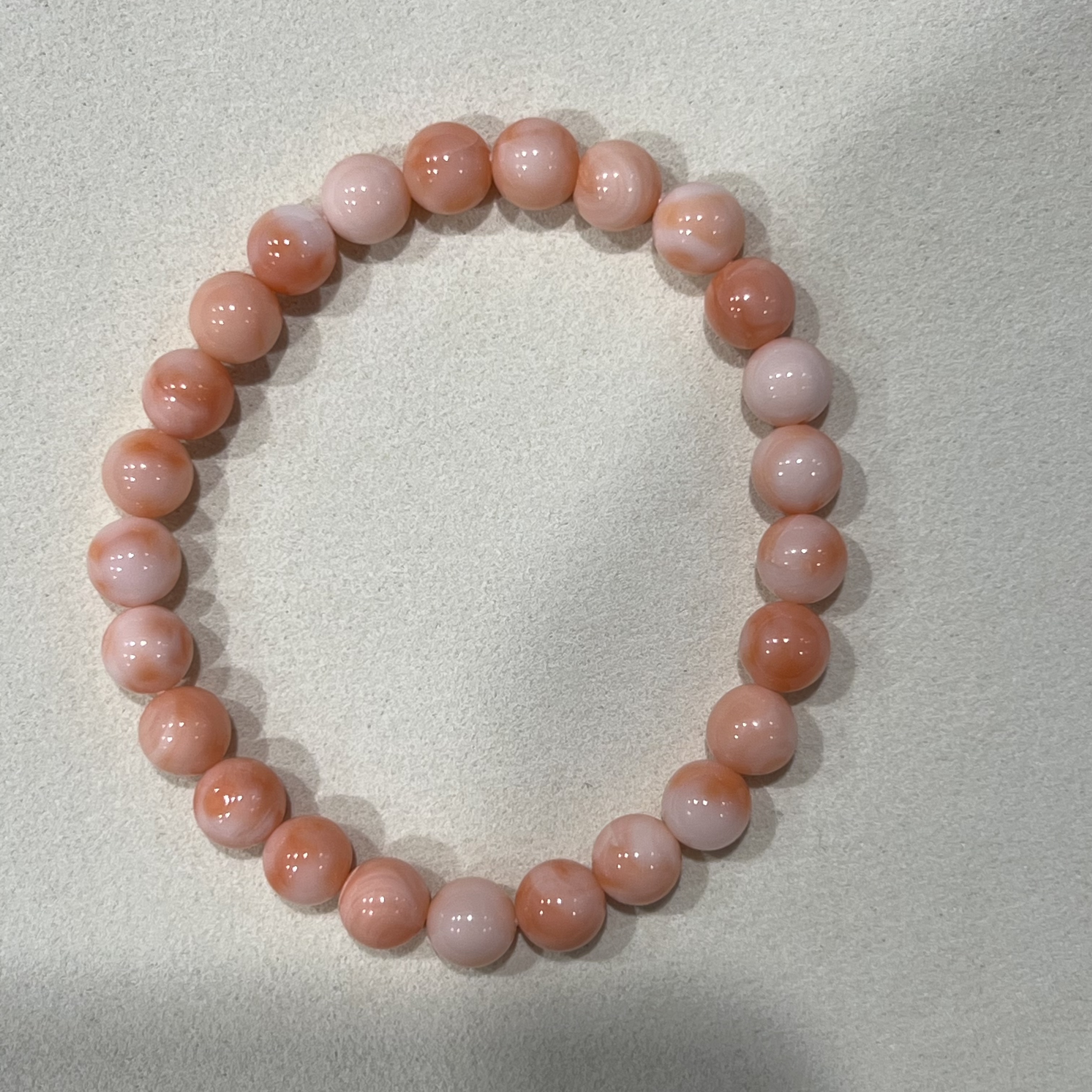 纯天然珊瑚有机宝石7mm左右莫莫五花肉手串