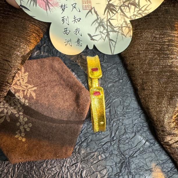 【肆玥珠宝】国金非遗錾刻五条经文手镯周洋霞足金999黄金
