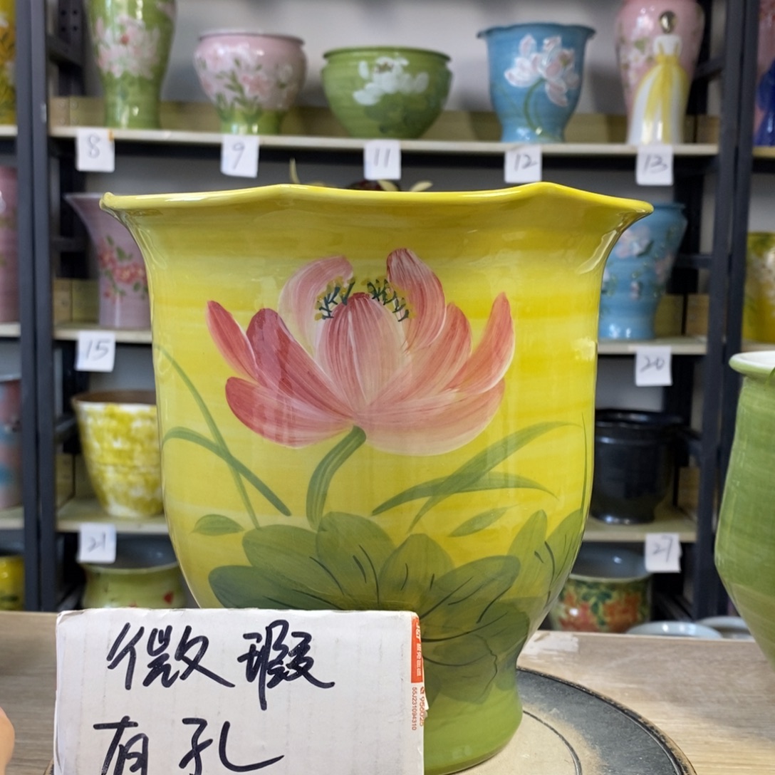 景德镇手工手绘陶瓷花盆