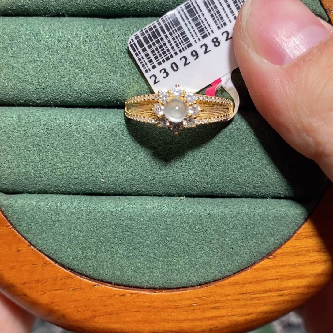 翡翠戒指银S925镶嵌n j k k