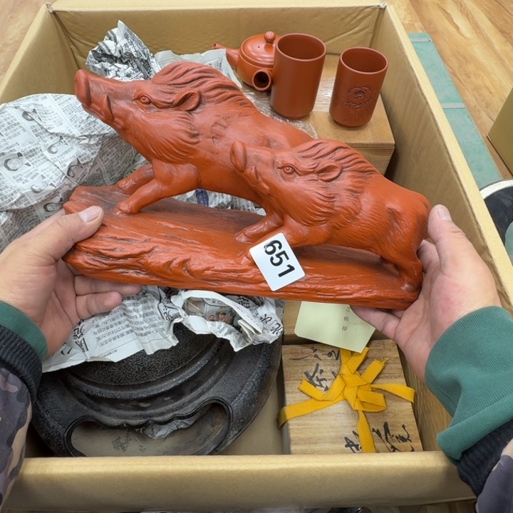 瓷片工艺品摆件瓷器摆件正能量