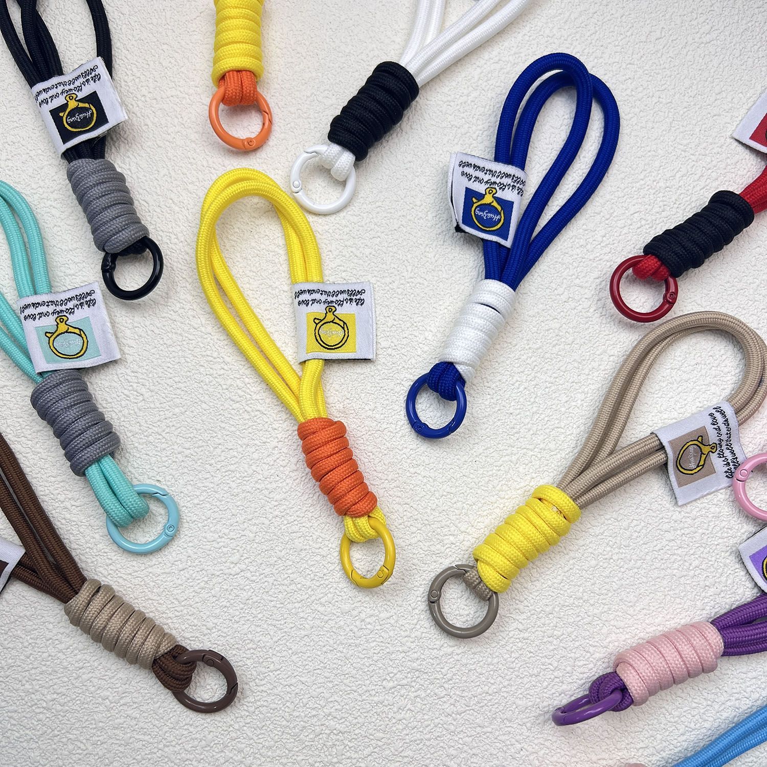 尼龙编织拼色手机挂绳 钥匙扣包包挂件挂绳 DIY饰品配件