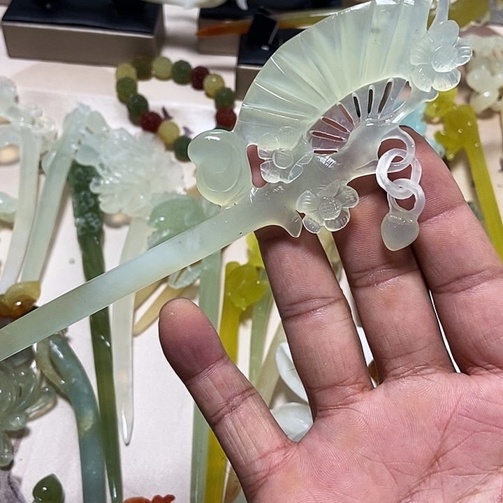 未镶嵌岫玉发簪发簪