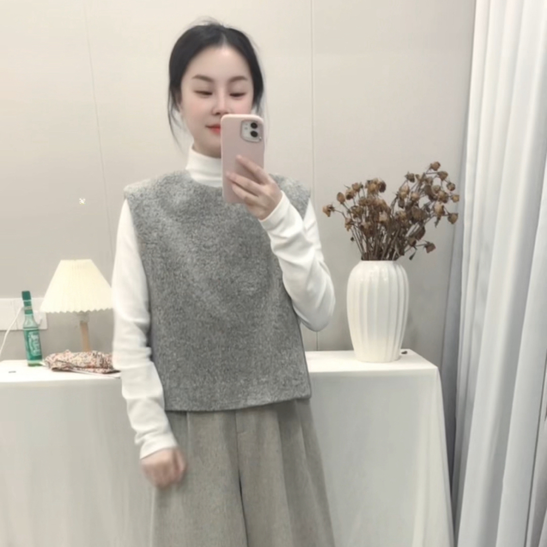 CHEN CHEN 新款秋冬韩版羊毛毛呢背心马甲