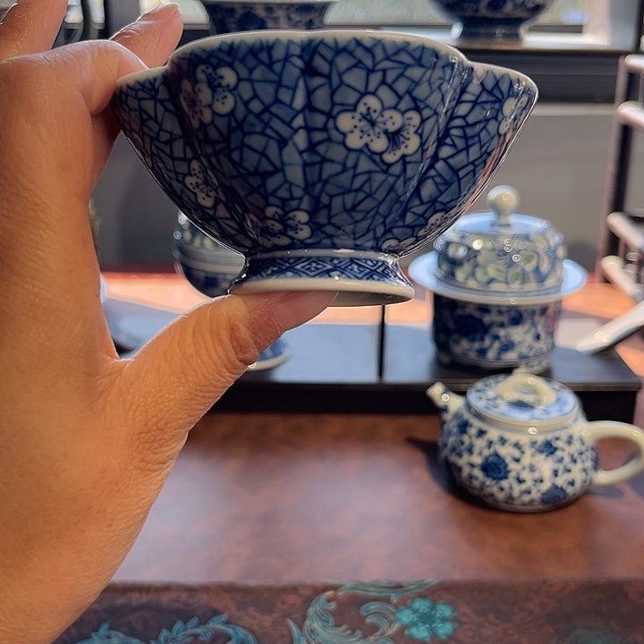 镹曰柴窑手工手绘青花