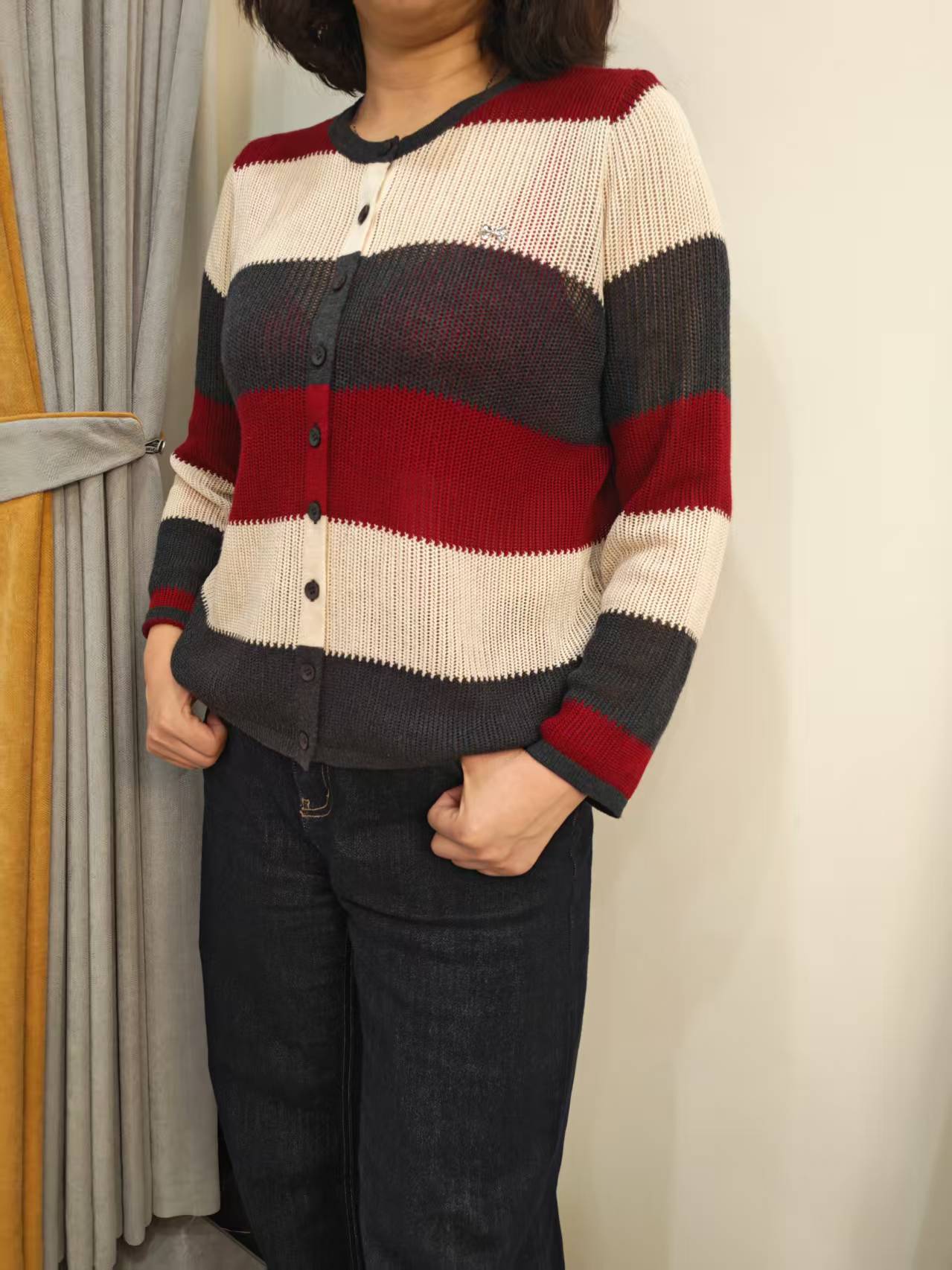 休闲风女长袖毛针织衫时尚秋冬休闲复古百搭