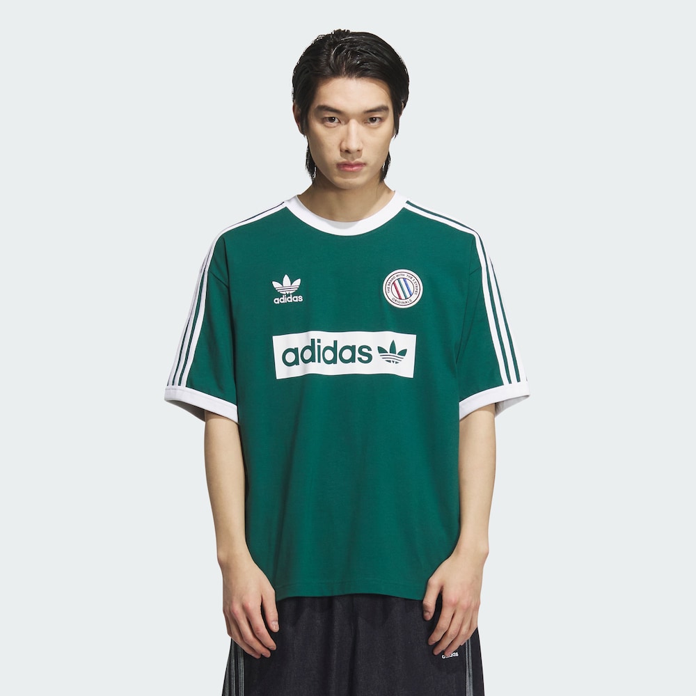 Adidas三叶草RINGER T-SHIRT纯棉运动短袖圆领T恤KC2604