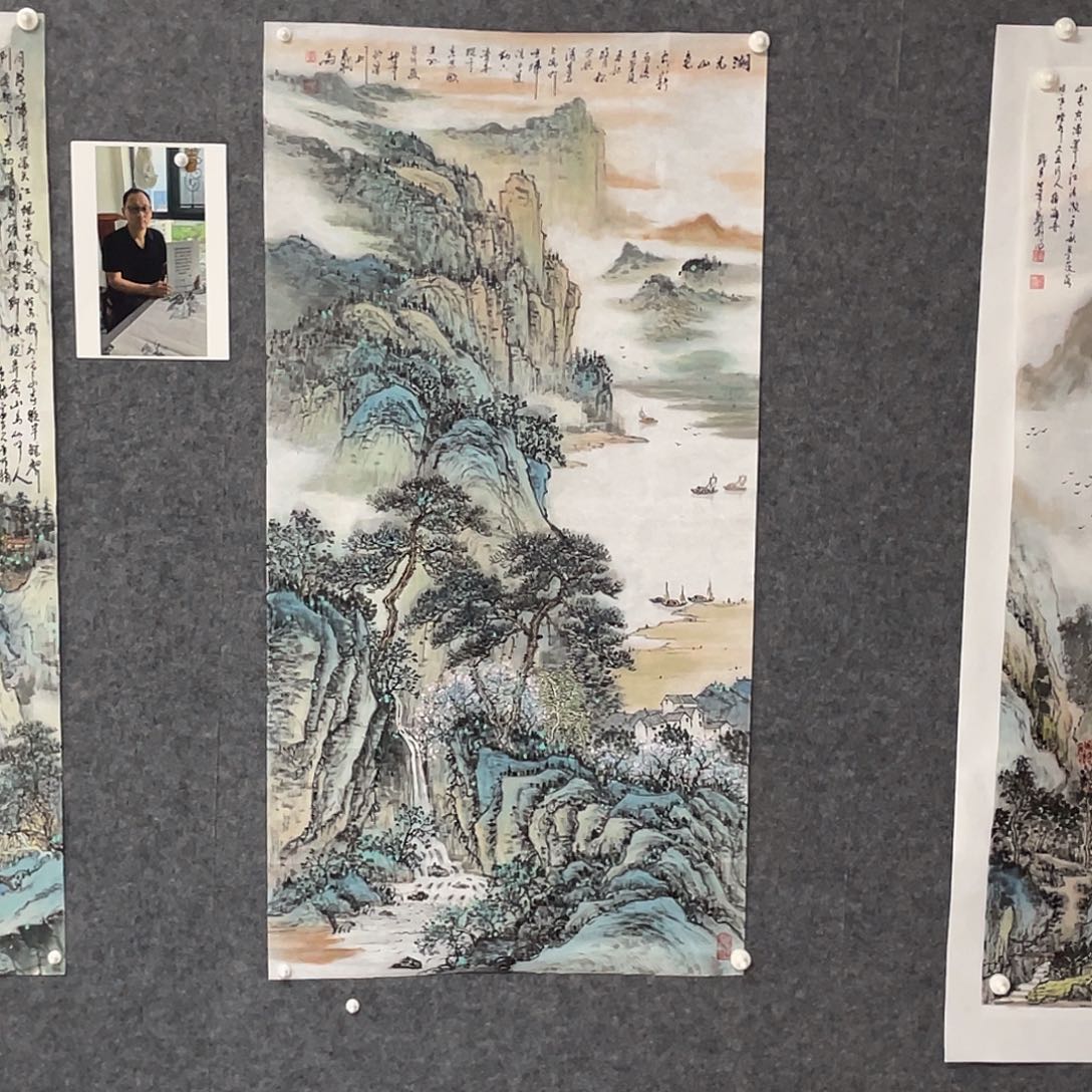 用***6国画四尺画芯 捡漏