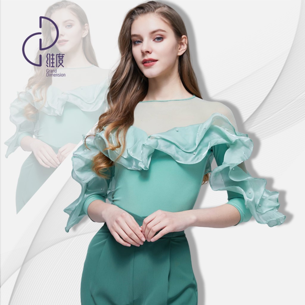 【维度舞服】Y298原创设计女士上衣摩登舞拉丁舞练习服赛服溯源好物