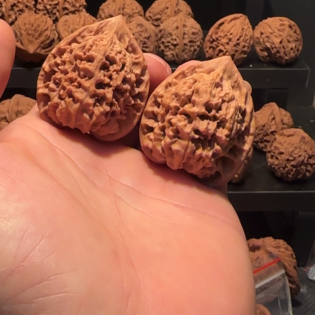 桃核把件麒麟纹官帽40