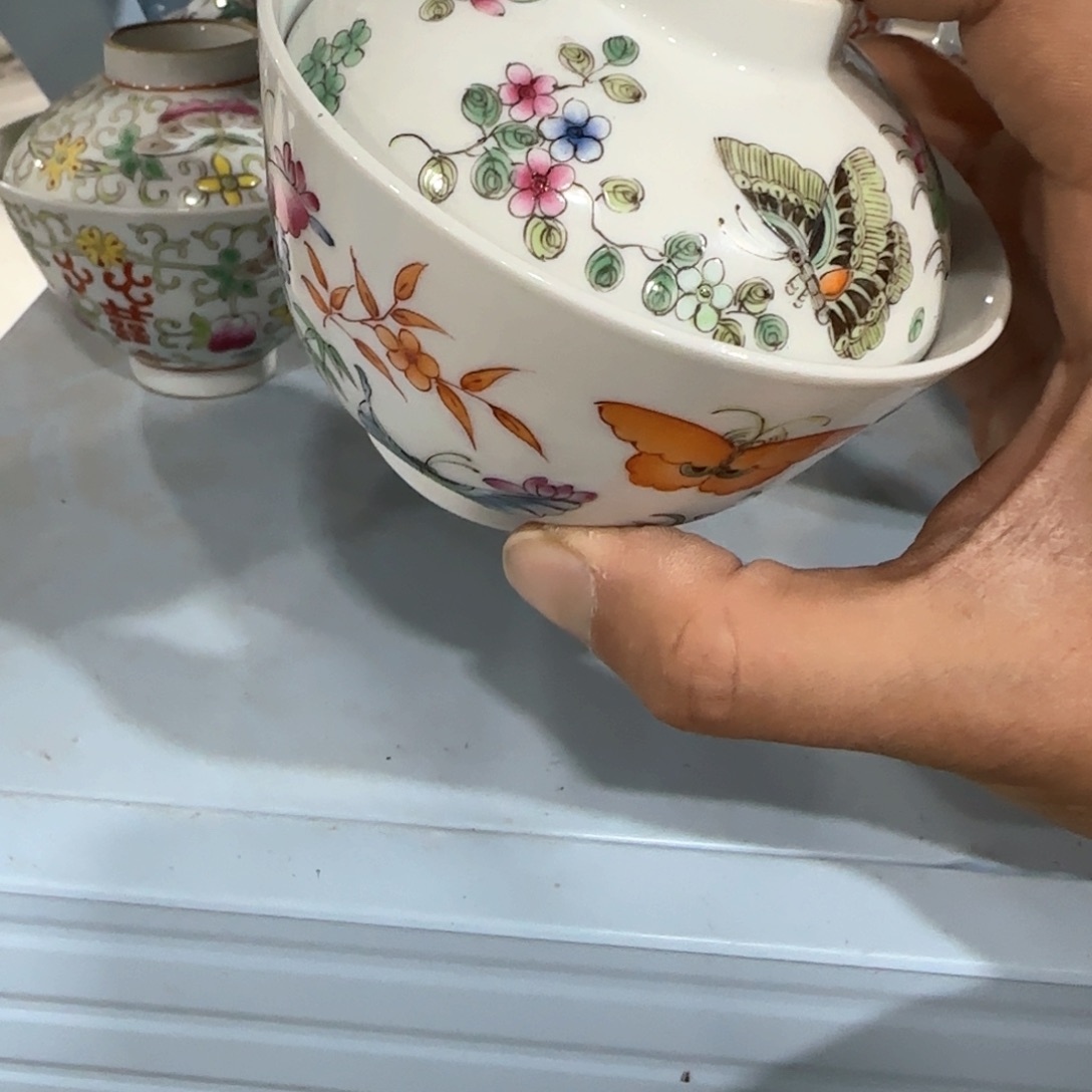 瓷片摆件手绘瓷器年底处理