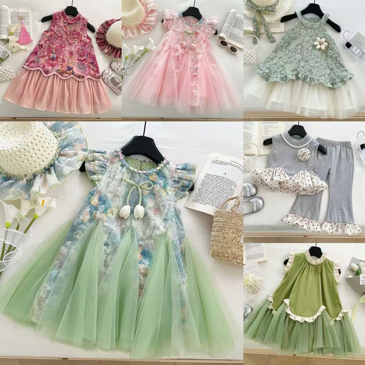 C01-C63夏季现货新款青仓女童套装连衣裙