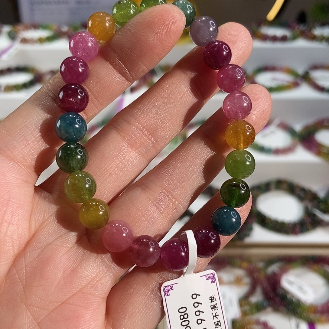 手链碧玺未镶嵌G2626080素圈颜色微差