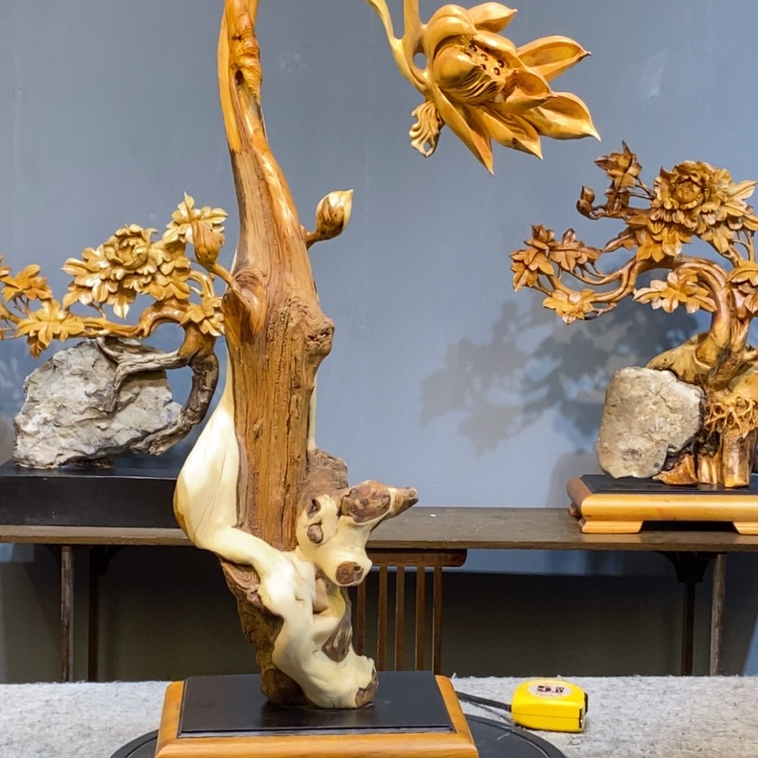 用***5柏木（崖柏）木雕工艺品摆件