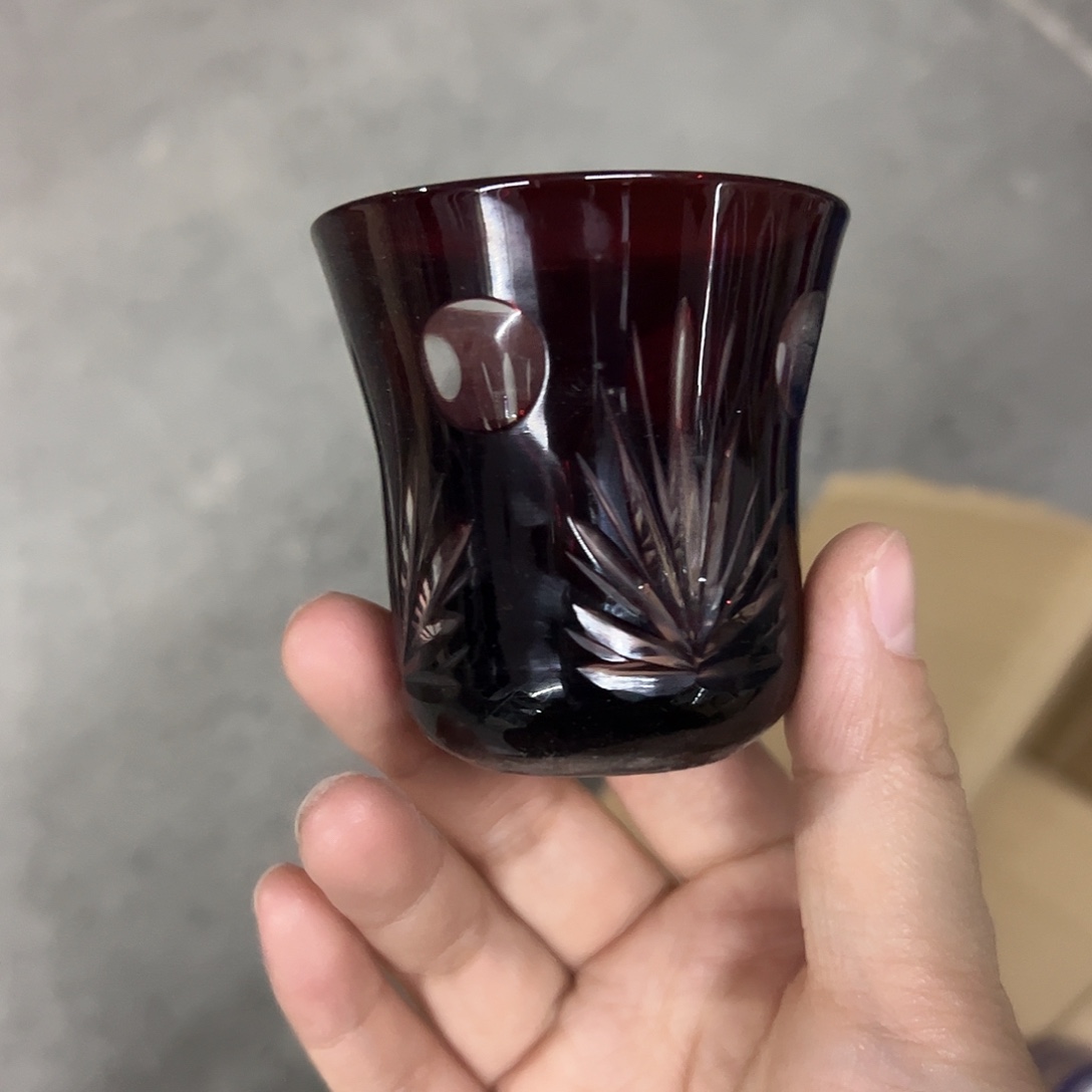 平底款水晶玻璃微瑕一个