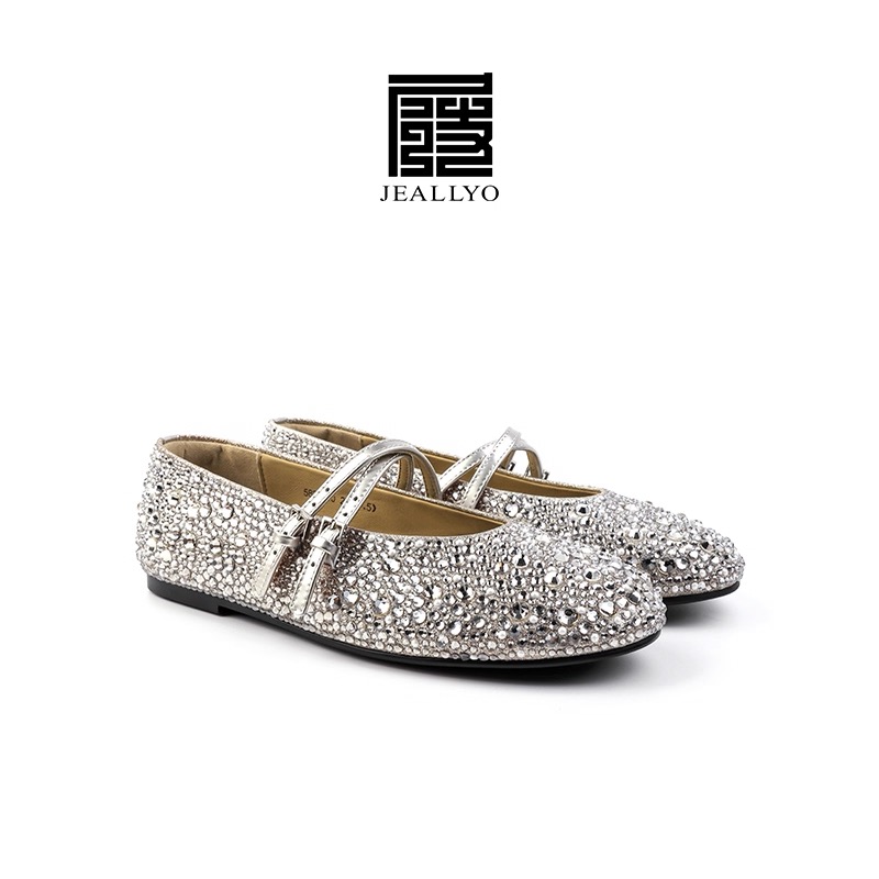 【景致】JE 25新款水钻玛丽珍平底满钻单鞋女5831-60