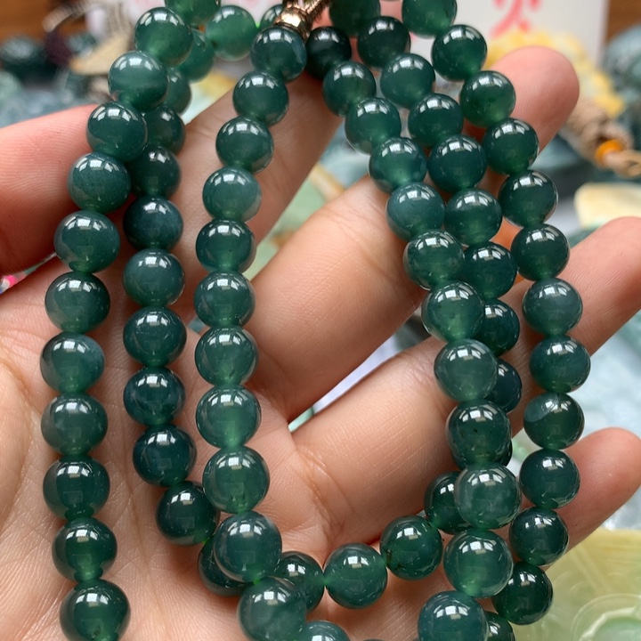 翡翠颈饰未镶嵌保真天然A货翡翠