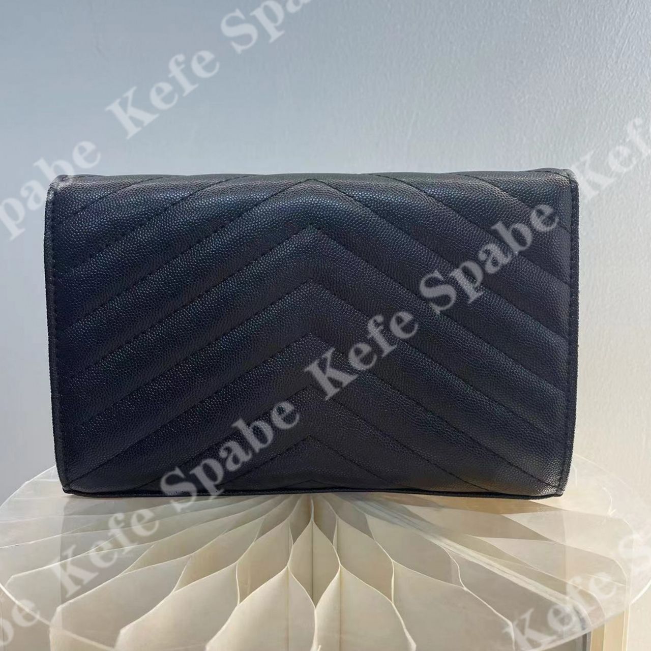 HM081  P25新款黑色鱼子酱信封包单肩斜挎包-1